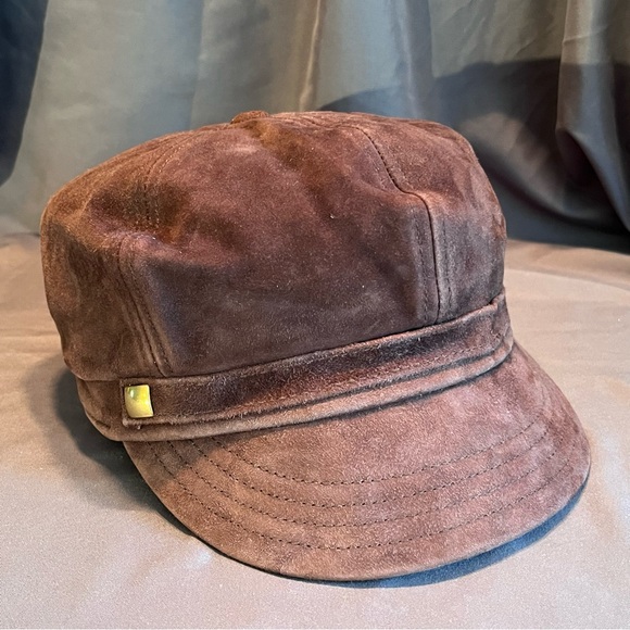 Banana Republic Brown Suede Hat women’s M/L size 22 3/8 - Picture 2 of 10
